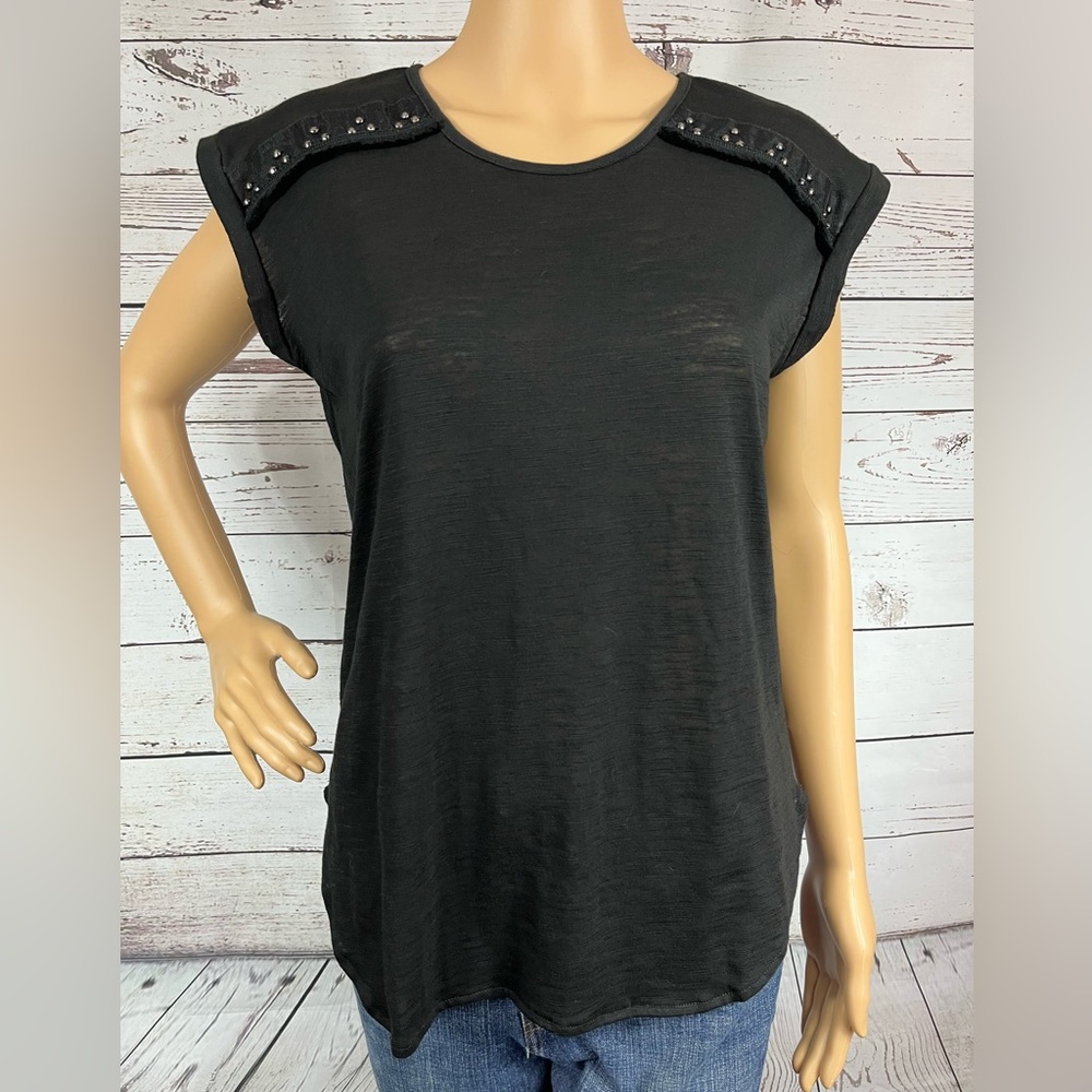 Cool studded black tee!